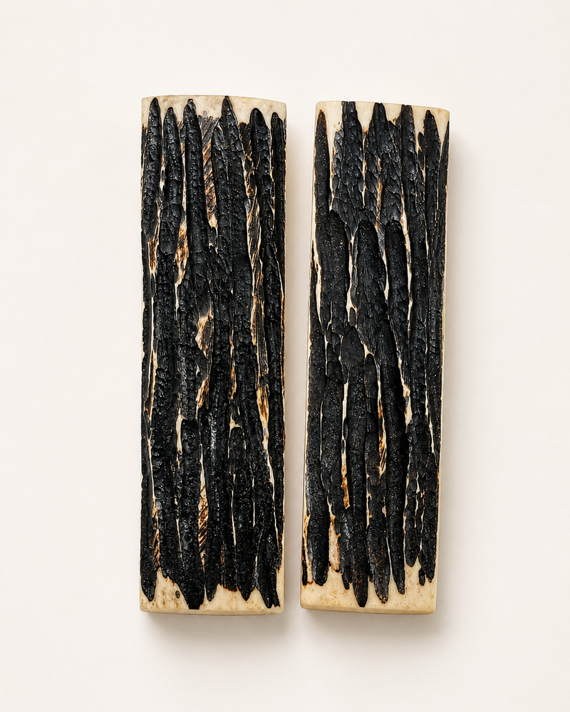Camel Bone Scale | Natural Bark Texture & Smooth Cream Scale