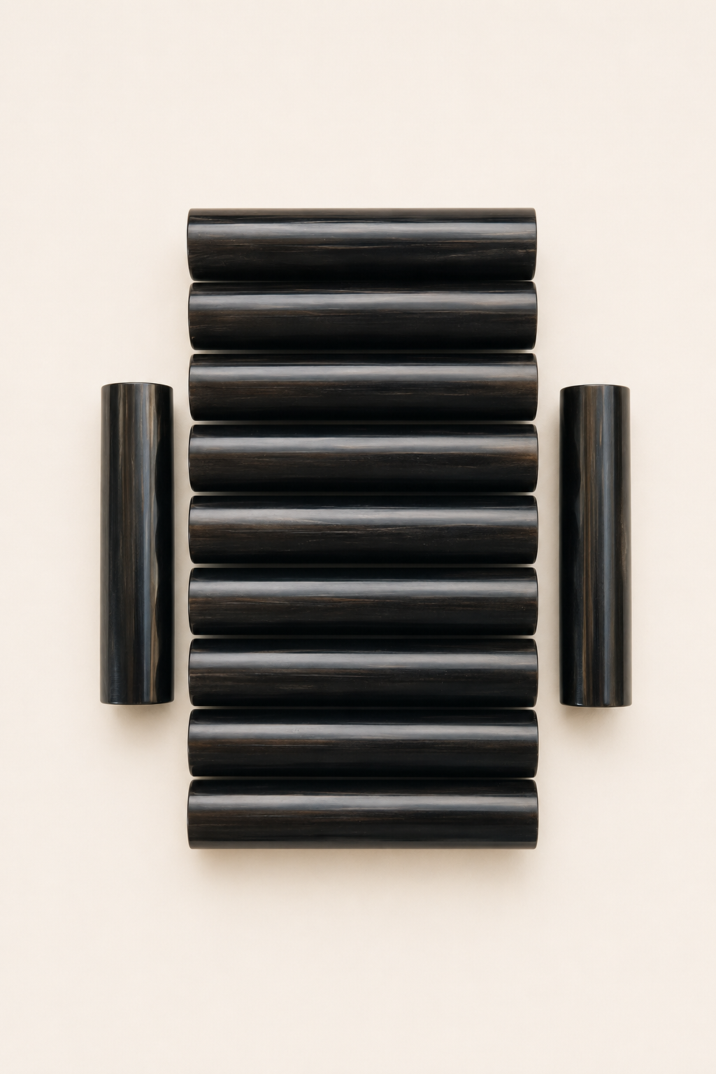 Black Natural Buffalo Horn Roll – Raw Handicraft Material