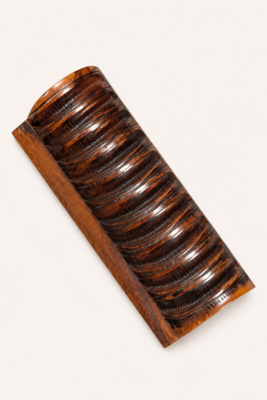 Buffalo Horn Zigzag Pattern Knife Scale – Textured Carved Design