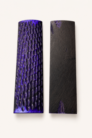 Purple Dyed Camel Bone Knife Scale – Honeycomb Textured Finish | Velouria & Co